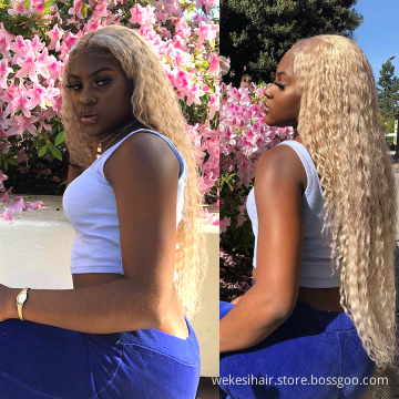 5x5 closure wig deep wave human hair blonde,full lacewig human hair virgin,most popular lady star human hair wigs